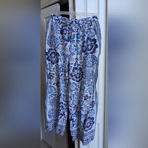 Rachel Zoe Navy and White Floral Maxi Skirt